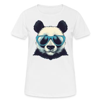 Cool panda with sunglasses - Women's Breathable T-Shirt - white - Front - AI Model Female 172 dark (172cm)