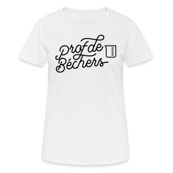 Prof de béchers - Prof de Physique-chimie - T-shirt respirant Femme - blanc - Devant - AI Model Female 172 dark (172cm)