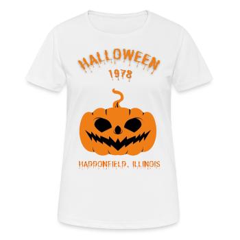 Joyeux Halloween 1978 Haddonfield, Illinois - T-shirt respirant Femme - blanc - Devant - AI Model Female 172 dark (172cm)