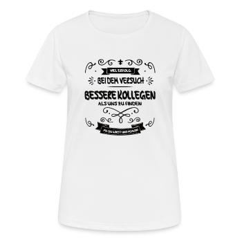 PS du wirst uns fehlen schwarz - Frauen T-Shirt atmungsaktiv - Weiß - Vorne - AI Model Female 172 dark (172cm)