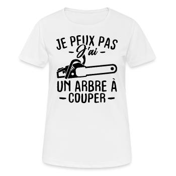 Ich kann keinen Baum zum Schneiden haben - Frauen T-Shirt atmungsaktiv - Weiß - Vorne - AI Model Female 172 dark (172cm)
