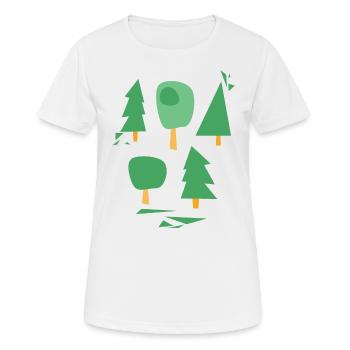 Forêt - T-shirt respirant Femme - blanc - Devant - AI Model Female 172 dark (172cm)