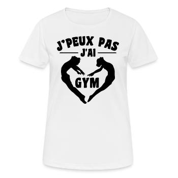 Ich kann kein Fitnessstudio | Gymnastik Geschenk | Fitnessstudio - Frauen T-Shirt atmungsaktiv - Weiß - Vorne - AI Model Female 172 dark (172cm)