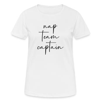 Nap team captain - Women's Breathable T-Shirt - white - Front - AI Model Female 172 dark (172cm)
