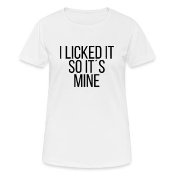 Je l'ai léché donc c'est à moi - T-shirt respirant Femme - blanc - Devant - AI Model Female 172 dark (172cm)