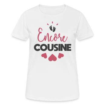 Encore cousine - T-shirt respirant Femme - blanc - Devant - AI Model Female 172 dark (172cm)