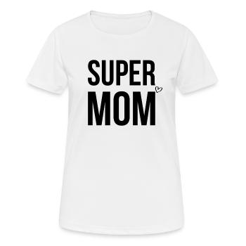 Super Maman - T-shirt respirant Femme - blanc - Devant - AI Model Female 172 dark (172cm)