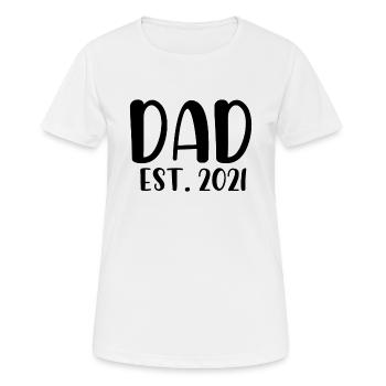 Dad est 2021 - Frauen T-Shirt atmungsaktiv - Weiß - Vorne - AI Model Female 172 dark (172cm)