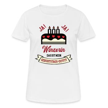 Winzerin Geburtstag Geburtstagsgeschenk Chefin Geb - Frauen T-Shirt atmungsaktiv - Weiß - Vorne - AI Model Female 172 dark (172cm)