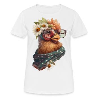 Drôle de poulet - T-shirt respirant Femme - blanc - Devant - AI Model Female 172 dark (172cm)