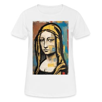 Mona Lisa in Colorful Post-it Notes - Women's Breathable T-Shirt - white - Front - AI Model Female 172 dark (172cm)