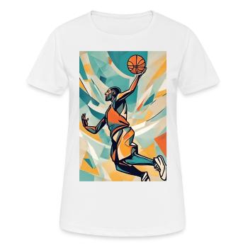 Éclat de Slam Dunk Coloré - T-shirt respirant Femme - blanc - Devant - AI Model Female 172 dark (172cm)