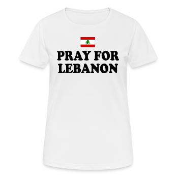 Pray for lebanon - T-shirt respirant Femme - blanc - Devant - AI Model Female 172 dark (172cm)
