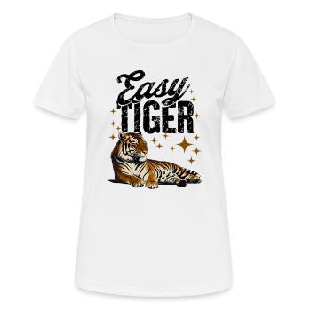 Tigre facile - T-shirt respirant Femme - blanc - Devant - AI Model Female 172 dark (172cm)