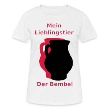 Mon animal préféré des Bembel - T-shirt respirant Femme - blanc - Devant - AI Model Female 172 dark (172cm)