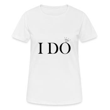 I-do - Frauen T-Shirt atmungsaktiv - Weiß - Vorne - AI Model Female 172 dark (172cm)
