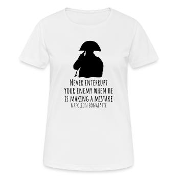 Napoleon Bonaparte saying - Women's Breathable T-Shirt - white - Front - AI Model Female 172 dark (172cm)