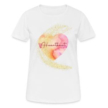 Heartbeat - Frauen T-Shirt atmungsaktiv - Weiß - Vorne - AI Model Female 172 dark (172cm)