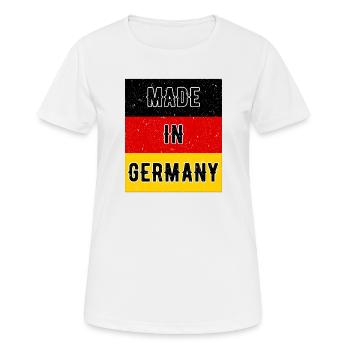Drapeau Allemand Origine Rétro Vintage - T-shirt respirant Femme - blanc - Devant - AI Model Female 172 dark (172cm)