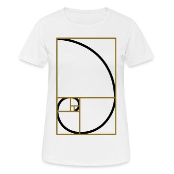 Fibonacci Kurve goldener Schnitt Art - Frauen T-Shirt atmungsaktiv - Weiß - Vorne - AI Model Female 172 dark (172cm)