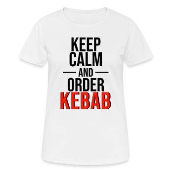 Commande kebab - T-shirt respirant Femme - blanc - Devant - AI Model Female 172 dark (172cm)