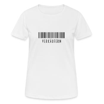 Verkäuferin - Frauen T-Shirt atmungsaktiv - Weiß - Vorne - AI Model Female 172 dark (172cm)