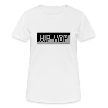 Hip hop - T-shirt respirant Femme - blanc - Devant - AI Model Female 172 dark (172cm)
