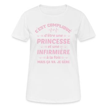 infirmary, princess, carer - Women's Breathable T-Shirt - white - Front - AI Model Female 172 dark (172cm)
