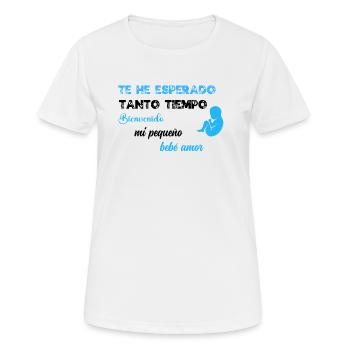 Je t'ai tant attendu BLU BLK - T-shirt respirant Femme - blanc - Devant - AI Model Female 172 dark (172cm)