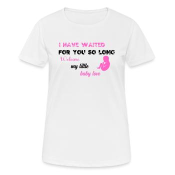 Je t'ai tant attendu PNK BLK - T-shirt respirant Femme - blanc - Devant - AI Model Female 172 dark (172cm)