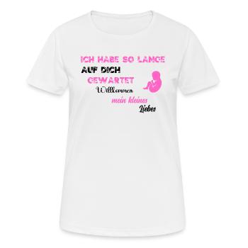Je t'ai tant attendu PNK BLK - T-shirt respirant Femme - blanc - Devant - AI Model Female 172 dark (172cm)