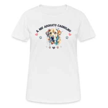 Mon toutou d'amour G1 BLK - T-shirt respirant Femme - blanc - Devant - AI Model Female 172 dark (172cm)