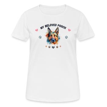 Mon toutou d'amour G3 BLK - T-shirt respirant Femme - blanc - Devant - AI Model Female 172 dark (172cm)