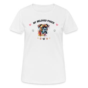 Mon toutou d'amour G4 BLK - T-shirt respirant Femme - blanc - Devant - AI Model Female 172 dark (172cm)