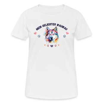 Mon toutou d'amour G5 BLK - T-shirt respirant Femme - blanc - Devant - AI Model Female 172 dark (172cm)