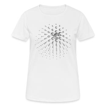 Un tas géométrique de sphères métalliques - T-shirt respirant Femme - blanc - Devant - AI Model Female 172 dark (172cm)