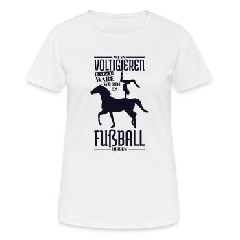 Pferde Reiten Voltigieren Pferdesport - Frauen T-Shirt atmungsaktiv - Weiß - Vorne - AI Model Female 172 dark (172cm)