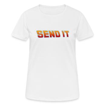 Retro Send It Extremsportarten - Frauen T-Shirt atmungsaktiv - Weiß - Vorne - AI Model Female 172 dark (172cm)