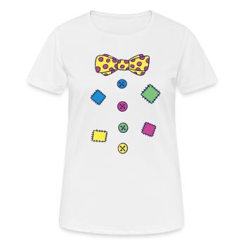 Clown Kostüm Karneval Fasching Konfetti - Frauen T-Shirt atmungsaktiv - Weiß - Vorne - AI Model Female 172 dark (172cm)