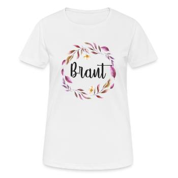 Bachelorette JGA Party Kostüm Polterabend Braut - Frauen T-Shirt atmungsaktiv - Weiß - Vorne - AI Model Female 172 dark (172cm)