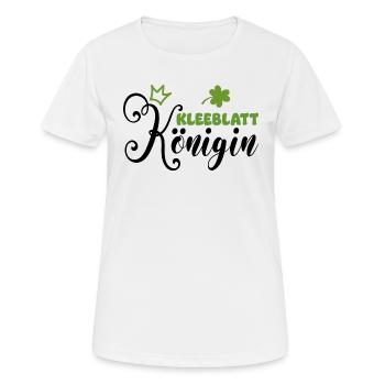 Kleeblatt Königin | Irland St Patrick grün Expat - Frauen T-Shirt atmungsaktiv - Weiß - Vorne - AI Model Female 172 dark (172cm)