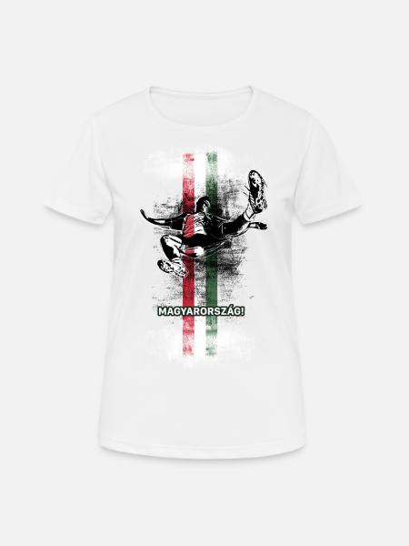 Ungarn - Frauen T-Shirt atmungsaktiv - Weiß