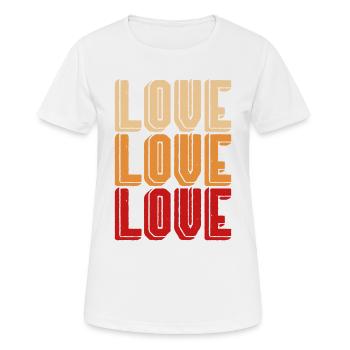 Amour amour amour - T-shirt respirant Femme - blanc - Devant - AI Model Female 172 dark (172cm)