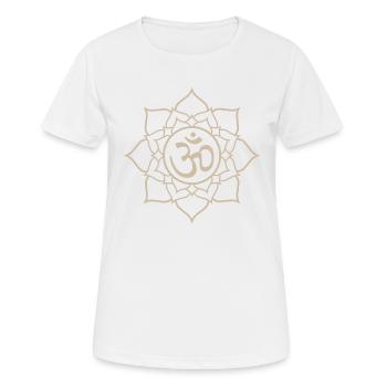 Lotus OM - T-shirt respirant Femme - blanc - Devant - AI Model Female 172 dark (172cm)