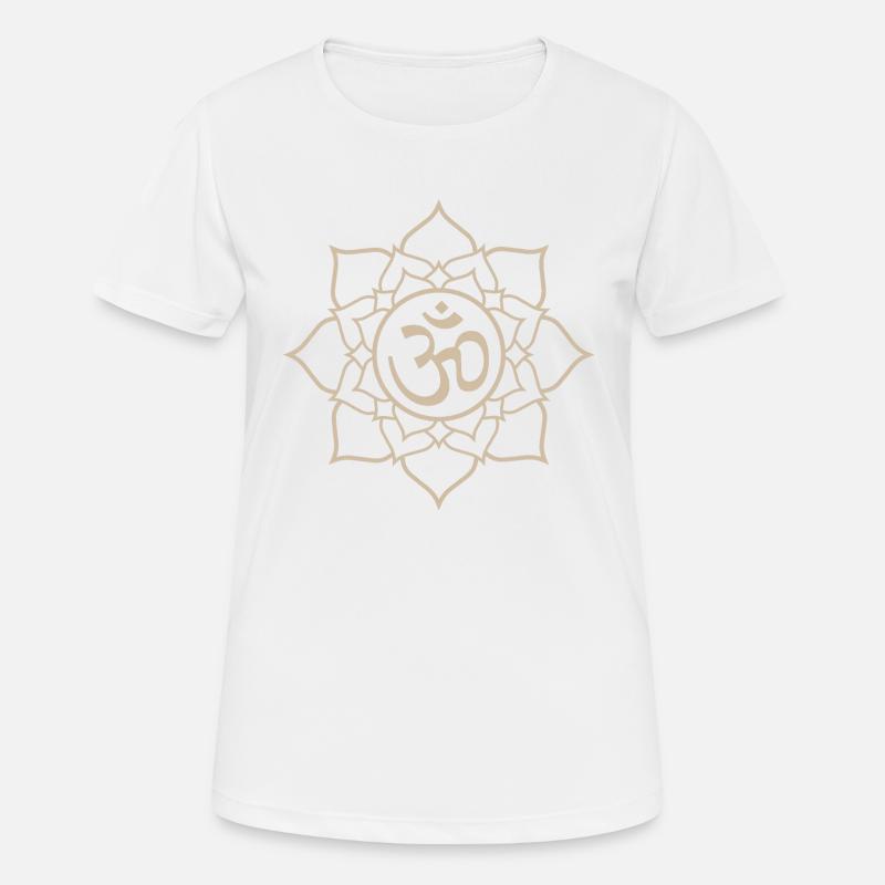 Lotus Om - Women's Breathable T-Shirt - white