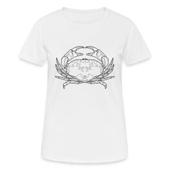 Krebs - Frauen T-Shirt atmungsaktiv - Weiß - Vorne - AI Model Female 172 dark (172cm)