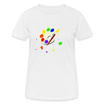 Peinture - T-shirt respirant Femme - blanc - Devant - AI Model Female 172 dark (172cm)
