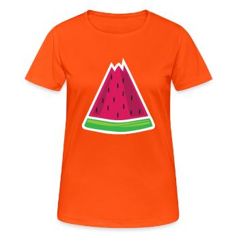 watermelon - Women's Breathable T-Shirt - neon orange - Front - AI Model Female 172 dark (172cm)