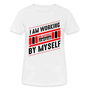 Motivation - Frauen T-Shirt atmungsaktiv - Weiß - Vorne - AI Model Female 172 dark (172cm)