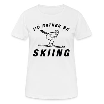 Je préfère skier - T-shirt respirant Femme - blanc - Devant - AI Model Female 172 dark (172cm)